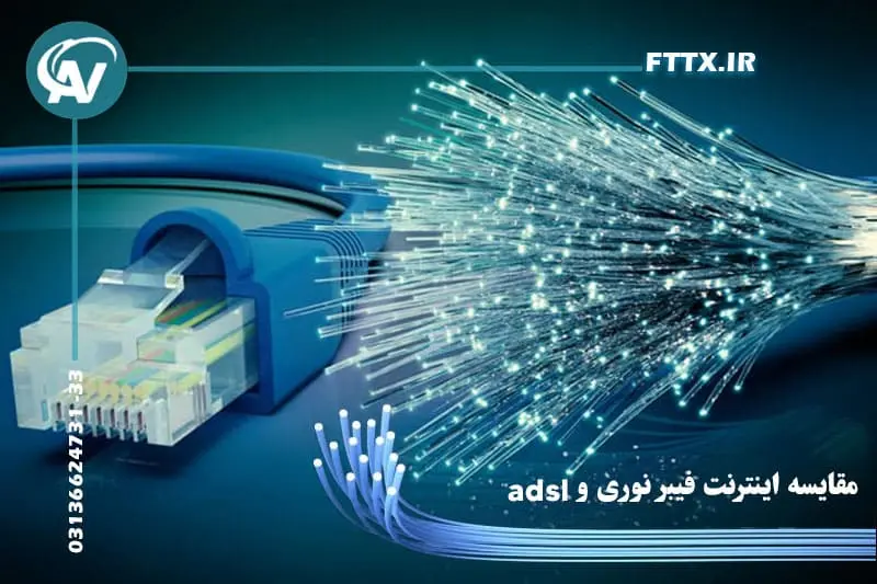 تفاوت اینترنت فیبر نوری با adsl مقایسه اینترنت فیبر نوری با adsl